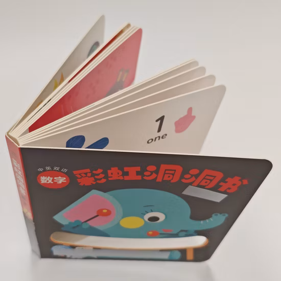 Maßgeschneiderter Druckservice für Pappbücher für Kinder mit Stanzung